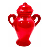Quartinha Preta Ou Vermelha 15cm C Ou S Asa Porcelana