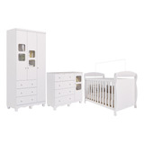 Quarto Bebê Berço Americano Marquesa Guarda Roupa Cômoda Uli