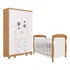 Quarto Bebê Completo Berço Americano Guarda Roupa 100  Mdf F