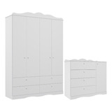 Quarto Bebê Completo Cômoda Provençal Guarda Roupa 100 Mdf