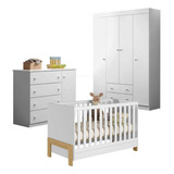 Quarto Bebê Guarda Roupa Cômoda E Berço 3 Peças