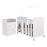 Quarto Bebê Infantil Completo Berço Americano Cômoda 100 mdf
