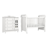 Quarto De Bebê Provençal Berço Mini Cama Cômoda Infantil