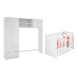 Quarto Do Bebê Completo Berço Vira Mini Cama E Guarda roupa