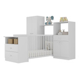 Quarto Infantil Com Berço cômoda E Colchão Incluso Olívia Multimóveis Branco