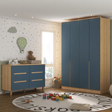 Quarto Infantil Com Guarda-roupa E Cômoda Sky