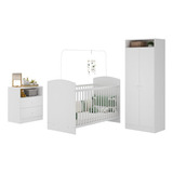 Quarto Infantil Completo C Colchão Doçura Multimóveis Bco