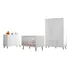 Quarto Para Bebê Completo Melinda Com Roupeiro Cômoda E Wt
