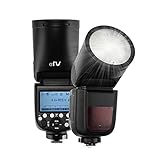 Qudai V1f Profissional Câmera Flash Speedlite Speedlight Cabeça Redonda Sem Fio 2.4g Para Fuji Fujifilm X-t2 X-t20 X-t2 X-t1 Gfx50s Câmeras Gfx50r Para Retrato De Casamento Estúdio Fotografia