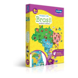 Quebra cabeça 100 Peças   Mapa Do Brasil   Toyster