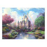 Quebra cabeça 1000 Pcs Madeira Adul Infan Castelo Cinderela