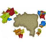 Quebra Cabeça Educativo Pedagógico Mapa Brasil