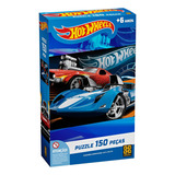Quebra Cabeça Hot Wheels 150 Peças Infantil Carros Grow Nf