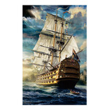 Quebra cabeça Madeira 1000 Pcs Adulto Barco A Vela Excalibur