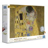 Quebra-cabeça Metalizado 1000 Peças - Gustav Klimt O Beijo