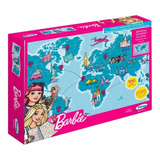 Quebra Cabeça Meu Primeiro Mapa Mundi Travel Barbie