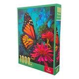 Quebra Cabeça Puzzle Borboleta Flores 1000 Peças Castela