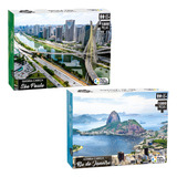 Quebra Cabeça São Paulo Rio De Janeiro 2000 Peças Puzzle