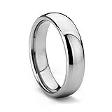 QUEENWISH Anel Masculino Feminino De Carboneto De Tungstênio - Banhado A Ouro- Aliança De Casamento De Ajuste Confortável Facetada- 4 Mm De Largura- Tamanho 4-10- Carboneto De Tungstênio- Sem Pedra