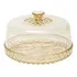Queijeira Cristal Glamour Com Tampa 18cm Em Acrílico Cor Citrino