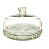 Queijeira De Vidro Premium Veneza Grande 20cm C tampa Mistra