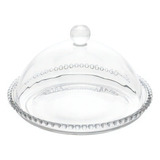 Queijeira Em Cristal De Chumbo Pearl 20x12 Cm   Wolff