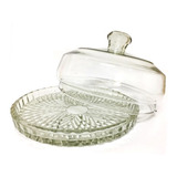 Queijeira Vidro Premium Veneza Grande 20cm C Tampa Brinde