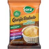 Queijo Ralado Cheddar Vegetal Sem Lactose Vegano Sora 50g