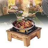 Queimador De Fogão A Lenha Ao Ar Livre Com Prateleira De Madeira E Caixa De álcool Lareira De Acampamento Churrasco Portátil Forno De álcool Forno Forno Forno Utensílios De Cozinha Conjunto De Utensílios De Cozinha Para Piquenique Ao Ar Livre