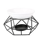 Queimador De óleo De Essência Forno De Vela Aroma Queimador De óleo Ferro Geométrico Cerâmica Durável Para Sala De Estar Quarto Hotel Restaurante Escritório