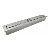 Queimador Ecológico A j d   Modelo Retangular 80cm  Inox 304