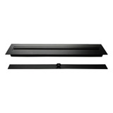 Queimador Lareira Ecológica Sobrepor 60cm Com Manta Cerâmica Cor Preto