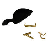 Queixeira Violino Ébano Lateral 3 4 Metal Dourado Sacarlett