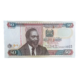 Quênia: Bela Cédula De 50 Shillings - Fe - Camelos -escassa