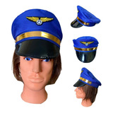 Quepe Aviador Piloto De Avião Azul