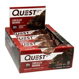 Quest Bar Caixa C 12 Unidades 21g Proteína Sabor Chocolate Brownie