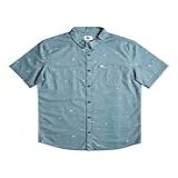 Quiksilver Camisa Masculina De Botão Axwell Azul Provincial Espaçado P