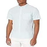 Quiksilver Camisa Masculina Winfall Ss Button Down Woven Azul Arejado X Large