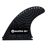 Quilha Se1 Média Soul Fins Preta Encaixe Futures