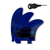 Quilhas Surf Fcs 1 Azul Flex Medium - Jogo De Triquilhas Fcs1 Flex Média Com Chave Chavinha Quilha E Estojo