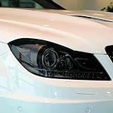 QUNINE Farol Do Carro Película Protetora Transparente Adesivo TPU Preto Para Mercedes Benz C Class W204 C63 AMG 2011 2014