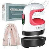 Quucly Mini Máquina De Prensa Térmica, Mini Ferros Para Artesanato, Prensa De Calor Portátil Fácil Para Camisetas, Sapatos, Chapéus E Pequenos Projetos De Vinil Htv (vermelho)