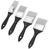 QWORK Pincel De Tinta- Ferramenta Modeladora De Cor De Silicone- 4 Peças -2-5 Cm- 3-8 Cm- 5 Cm- 6-3 Cm- Pincel Acrílico Liso E Flexível Para Pintura à Base De água Para Mover E Remover Tintas
