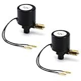 QWORK Válvula Solenoide De Buzina De Ar 2 Unidades 1 4 NPT 12V Válvula De Ar Elétrica Solenoide Para Mangueira OD De 1 4 Preta