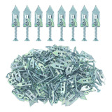 R 100x Drywall Auto perfuração Escoras Kit De 12x40mm Prata