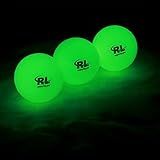 R L Bolas De Golfe Brilhantes Para Esportes Noturnos Bola De Golfe Fluorescente Que Brilha No Escuro Bolas Luminosas Brilhantes De Longa Duração Recarregáveis Com Lanterna UV Incluído Pacote Com 3