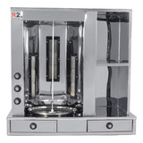 R2 Churrasco Grego R0087 Inox Com Gavetas Cor Prateado