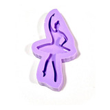 R241 Molde De Silicone Bailarina Resina Chaveiro
