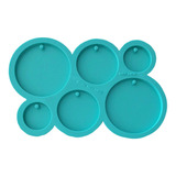 R402 Molde Silicone Resina Brincos Colar Pingentes Circulos