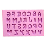 R43 Molde De Silicone Alfabeto Resina Confeitaria